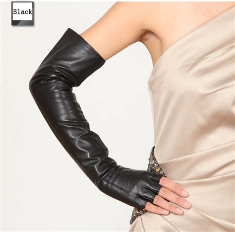 fingerless leather gloves long|real leather fingerless gloves.